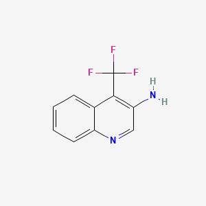 4-(Trifluoromethyl)quinolin-3-amine chemical structure (CAS 155793-46-7)