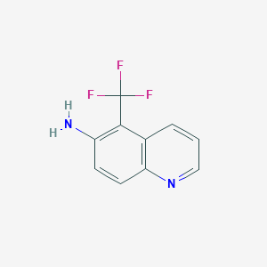 5-(Trifluoromethyl)quinolin-6-amine chemical structure (CAS 155793-47-8)