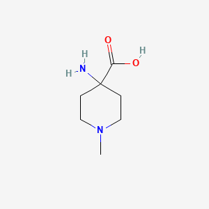 4-Amino-1-methylpiperidine-4-carboxylic acid chemical structure (CAS 15580-66-2)