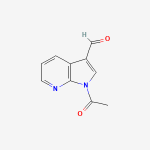 1-Acetyl-1H-pyrrolo[2,3-b]pyridine-3-carbaldehyde chemical structure (CAS 155819-07-1)
