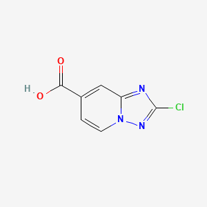 2-chloro-[1,2,4]triazolo[1,5-a]pyridine-7-carboxylic acid chemical structure (CAS 1558274-80-8)