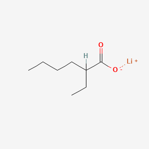 Lithium 2-ethylhexanoate chemical structure (CAS 15590-62-2)
