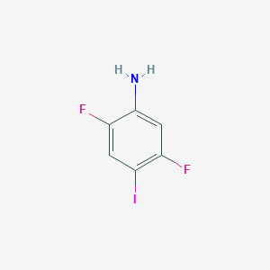 2,5-Difluoro-4-iodoaniline chemical structure (CAS 155906-13-1)