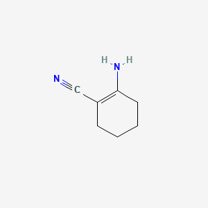 2-Aminocyclohex-1-enecarbonitrile chemical structure (CAS 15595-71-8)
