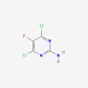 4,6-Dichloro-5-fluoropyrimidin-2-amine chemical structure (CAS 15598-33-1)