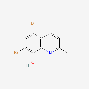5,7-Dibromo-2-methylquinolin-8-ol chemical structure (CAS 15599-52-7)