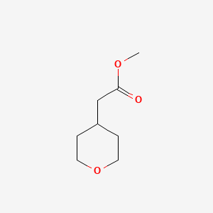Methyl 2-(tetrahydro-2H-pyran-4-yl)acetate chemical structure (CAS 156002-64-1)