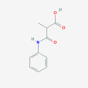 2-Methyl-3-oxo-3-(phenylamino)propanoic acid chemical structure (CAS 15601-92-0)
