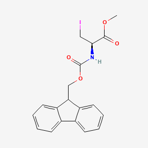 N-Fmoc-3-iodo-L-alanine methyl ester chemical structure (CAS 156017-42-4)