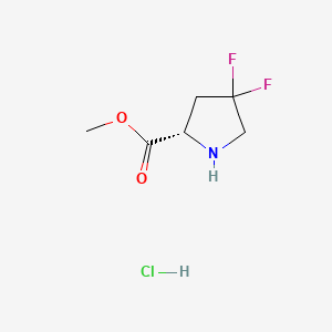 (S)-Methyl 4,4-difluoropyrrolidine-2-carboxylate hydrochloride chemical structure (CAS 156046-05-8)
