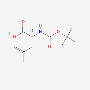 2-((tert-Butoxycarbonyl)amino)-4-methylpent-4-enoic acid chemical structure (CAS 156047-41-5)