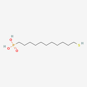 (11-Mercaptoundecyl)phosphonic acid chemical structure (CAS 156125-36-9)