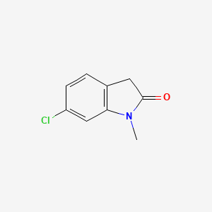 6-Chloro-1-methylindolin-2-one chemical structure (CAS 156136-55-9)