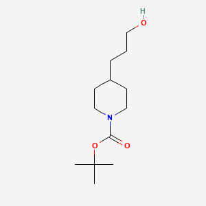 tert-Butyl 4-(3-hydroxypropyl)piperidine-1-carboxylate chemical structure (CAS 156185-63-6)