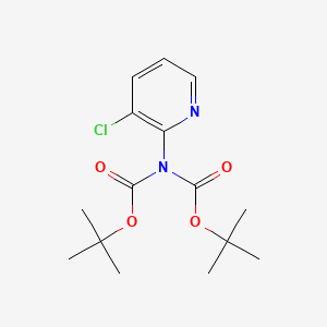 2-(Di-Boc-amino)-3-chloro-pyridine chemical structure (CAS 1562232-96-5)