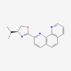 (S)-4-Isopropyl-2-(1,10-phenanthrolin-2-yl)-4,5-dihydrooxazole chemical structure (CAS 1562372-40-0)