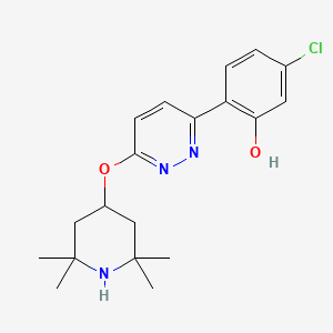 5-Chloro-2-(6-((2,2,6,6-tetramethylpiperidin-4-yl)oxy)pyridazin-3-yl)phenol chemical structure (CAS 1562398-65-5)