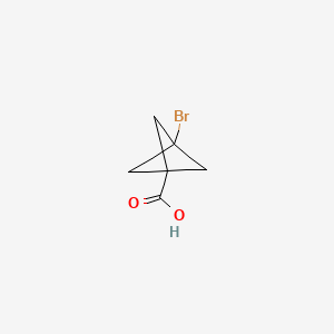 3-Bromobicyclo[1.1.1]pentane-1-carboxylic acid chemical structure (CAS 156329-70-3)