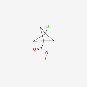 Methyl 3-chlorobicyclo[1.1.1]pentane-1-carboxylate chemical structure (CAS 156329-71-4)