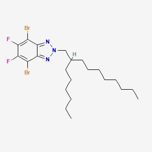 4,7-Dibromo-5,6-difluoro-2-(2-hexyldecyl)-2H-benzo[d][1,2,3]triazole chemical structure (CAS 1563332-28-4)