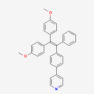 4-(4-(2,2-Bis(4-methoxyphenyl)-1-phenylvinyl)phenyl)pyridine chemical structure (CAS 1564278-28-9)