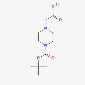 2-(4-(tert-Butoxycarbonyl)piperazin-1-yl)acetic acid chemical structure (CAS 156478-71-6)