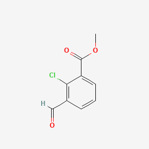 Methyl 2-chloro-3-formylbenzoate chemical structure (CAS 1564841-03-7)