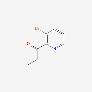 1-(3-Bromopyridin-2-yl)propan-1-one chemical structure (CAS 1564906-03-1)