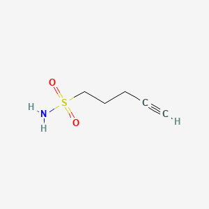 Pent-4-yne-1-sulfonamide chemical structure (CAS 1565108-36-2)
