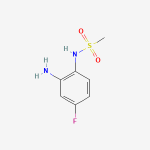 N-(2-Amino-4-fluorophenyl)methanesulfonamide chemical structure (CAS 156522-13-3)
