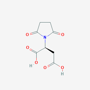 (S)-2-(2,5-Dioxopyrrolidin-1-yl)succinic acid chemical structure (CAS 1565225-18-4)