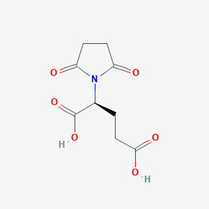 (S)-2-(2,5-Dioxopyrrolidin-1-yl)pentanedioic acid chemical structure (CAS 1565237-41-3)