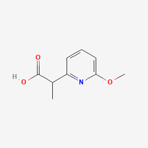 2-(6-Methoxypyridin-2-yl)propanoic acid chemical structure (CAS 1565560-13-5)
