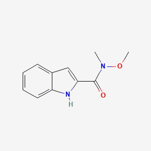 N-Methoxy-N-methyl-1H-indole-2-carboxamide chemical structure (CAS 156571-69-6)