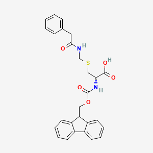 N-(((9H-Fluoren-9-yl)methoxy)carbonyl)-S-((2-phenylacetamido)methyl)-D-cysteine chemical structure (CAS 1565818-55-4)