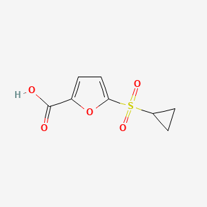 5-(Cyclopropylsulfonyl)furan-2-carboxylic acid chemical structure (CAS 1565962-97-1)