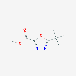 Methyl 5-tert-butyl-1,3,4-oxadiazole-2-carboxylate chemical structure (CAS 1565976-13-7)