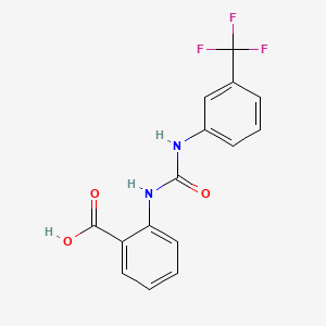 2-(3-(3-(Trifluoromethyl)phenyl)ureido)benzoic acid chemical structure (CAS 1566-81-0)
