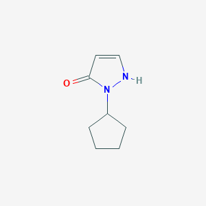 1-Cyclopentyl-1h-pyrazol-5-ol chemical structure (CAS 1566287-80-6)