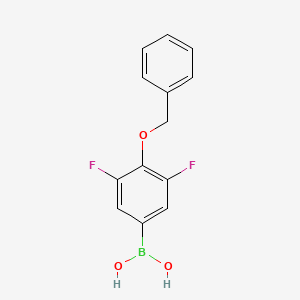 (4-(Benzyloxy)-3,5-difluorophenyl)boronic acid chemical structure (CAS 156635-88-0)