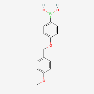 (4-((4-Methoxybenzyl)oxy)phenyl)boronic acid chemical structure (CAS 156635-90-4)
