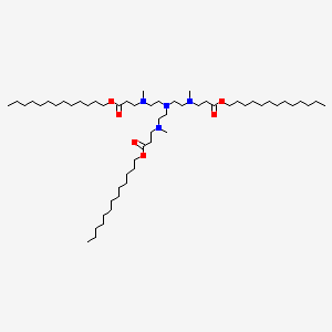 Tris(tridecyl) 3,3',3''-((nitrilotris(ethane-2,1-diyl))tris(methylazanediyl))tripropionate chemical structure (CAS 1566559-80-5)