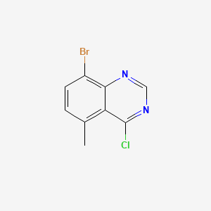 8-Bromo-4-chloro-5-methylquinazoline chemical structure (CAS 1566908-17-5)