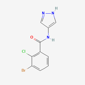 3-Bromo-2-chloro-N-(1H-pyrazol-4-yl)benzamide chemical structure (CAS 1567073-64-6)