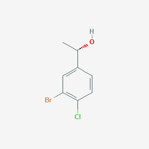 (S)-1-(3-Bromo-4-chlorophenyl)ethan-1-ol chemical structure (CAS 1567895-16-2)