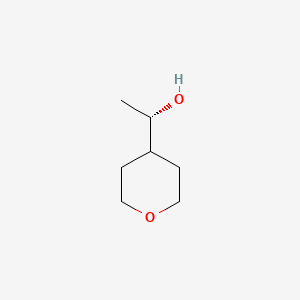 (S)-1-(Tetrahydro-2H-pyran-4-yl)ethan-1-ol chemical structure (CAS 1567985-37-8)