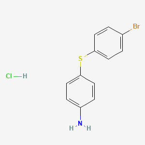 4-((4-Bromophenyl)thio)aniline hydrochloride chemical structure (CAS 156813-62-6)