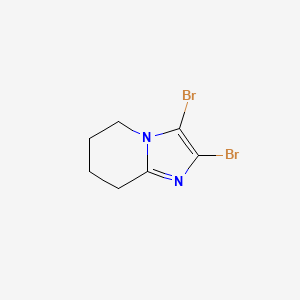 2,3-Dibromo-5,6,7,8-tetrahydroimidazo[1,2-a]pyridine chemical structure (CAS 156817-73-1)