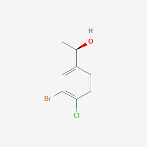 (R)-1-(3-Bromo-4-chlorophenyl)ethan-1-ol chemical structure (CAS 1568232-45-0)