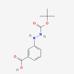 3-(2-(tert-Butoxycarbonyl)hydrazinyl)benzoic acid chemical structure (CAS 156899-02-4)